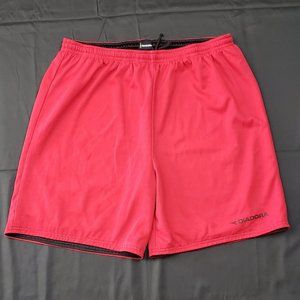 Diadora Men’s Red or Black “Reversible” Mesh Gym Workout Shorts X-Large